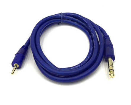 YX-1362 6.3mm Stereo Plug to 3.5mm Stereo Plug YX-1362 1.5m Blue